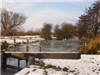 Wansford Lock in the depths of winter.