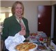 Ann Plant with scones she had baked for the event.